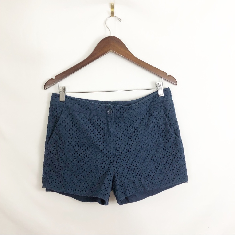 Cynthia Rowley Textured Blue Shorts 10